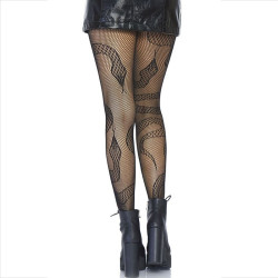 Leg Avenue - Bas Net Serpents Noir